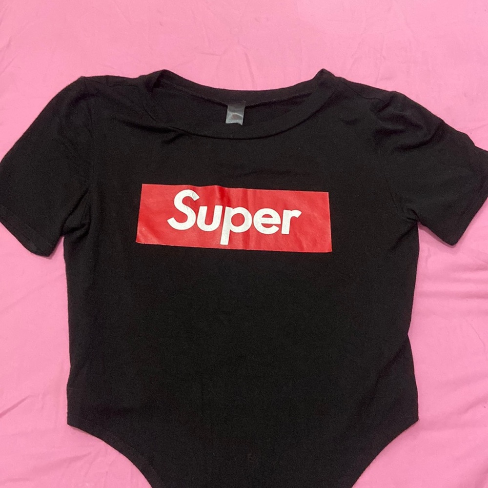 Black “ super “ shirt for sale